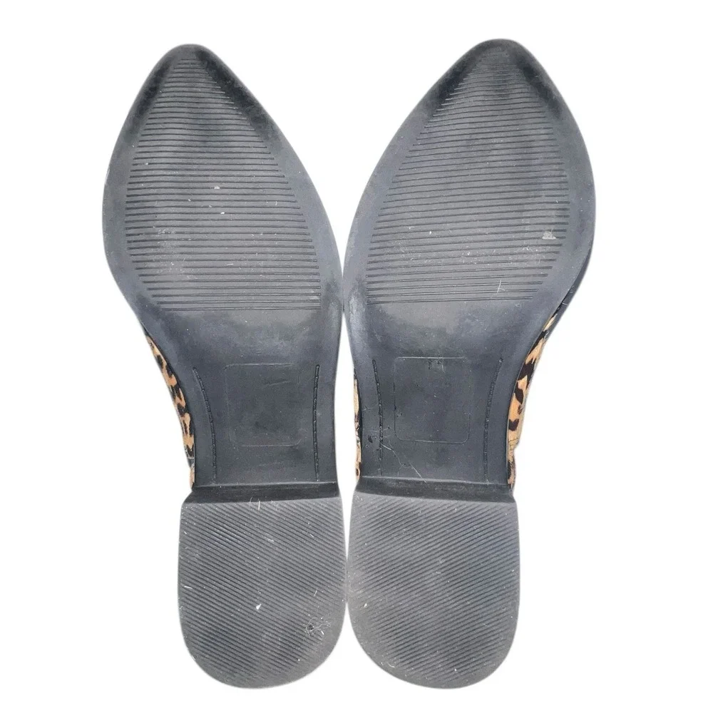 Steve Madden Womens Ankle Boots 7.5 Leopard Print Jerry Calf Hair Pull On Boots - Picture 7 of 10